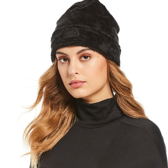 The North Face Osito Beanie Pom Winter Fleece Snow Hat Cap NWT TNF Black S/M - Picture 1 of 11